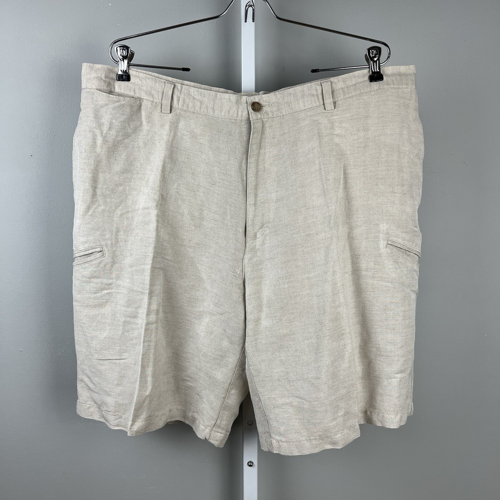 Axis LA Shorts Mens Size 40 Beige Linen Rayon Blend Summer Resort‎